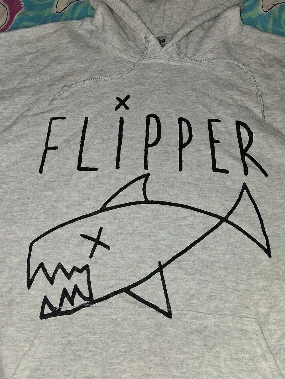 Flipper Kurt Cobain Drawing Vintage Hoodie Hooded Sweatshirt